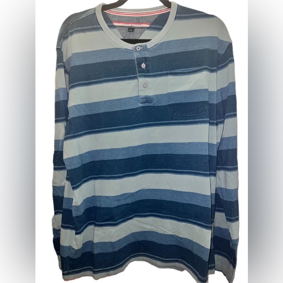 Tommy Hilfiger blue striped long sleeve - Picture 2 of 3